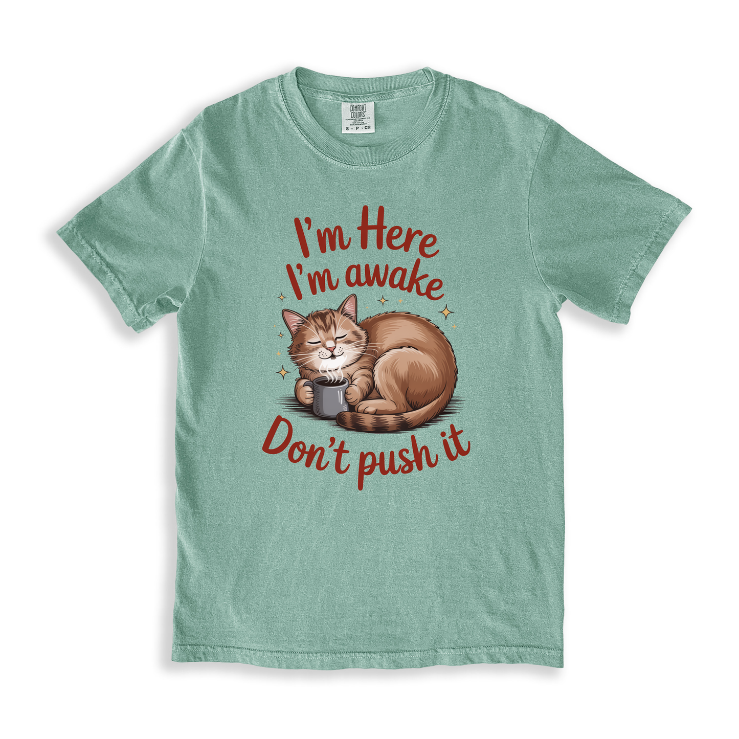 I_m Here I_m Awake Don_t Push It T-shirt - Bay