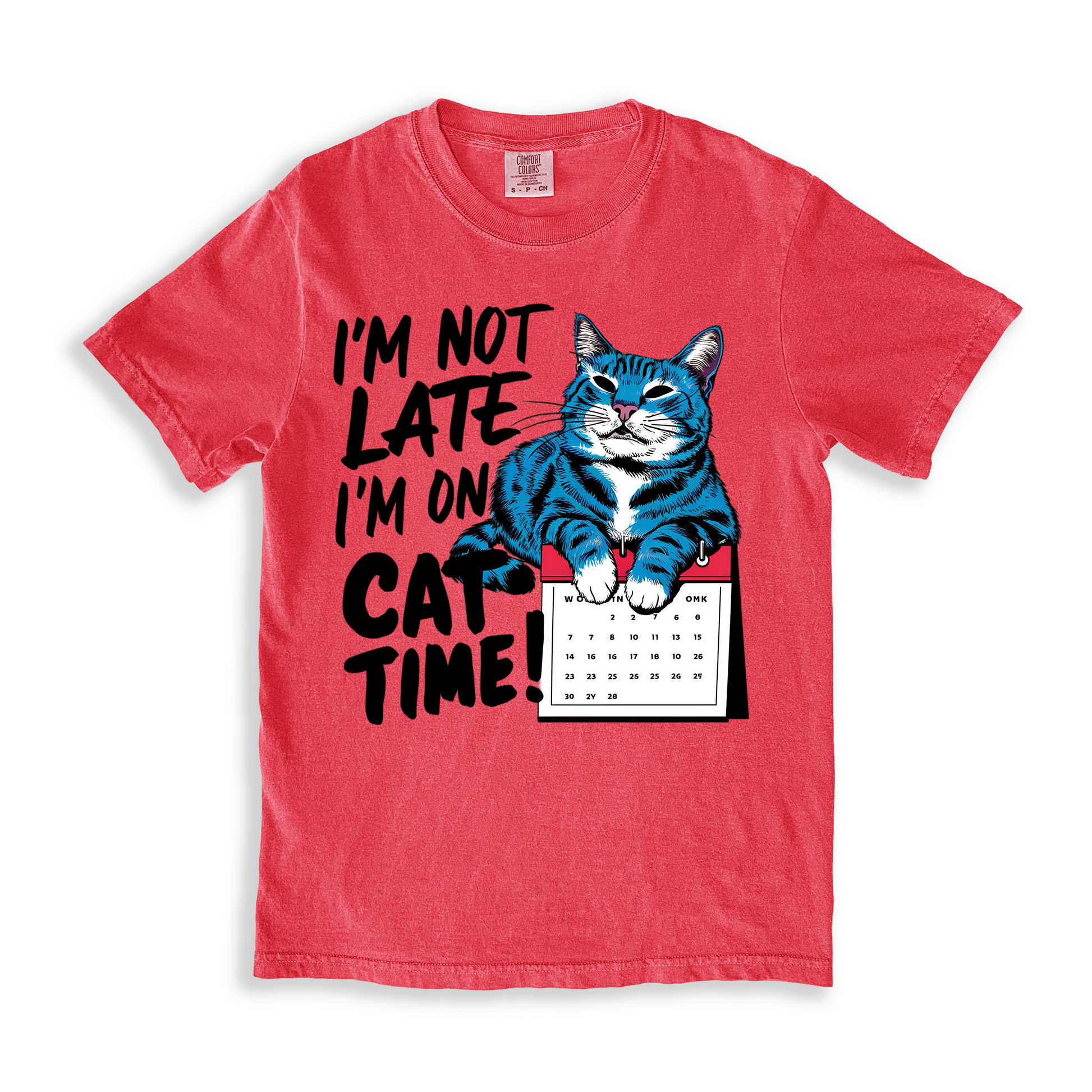 I_m Not Late I_m On Cat Time T-shirt - Watermelon