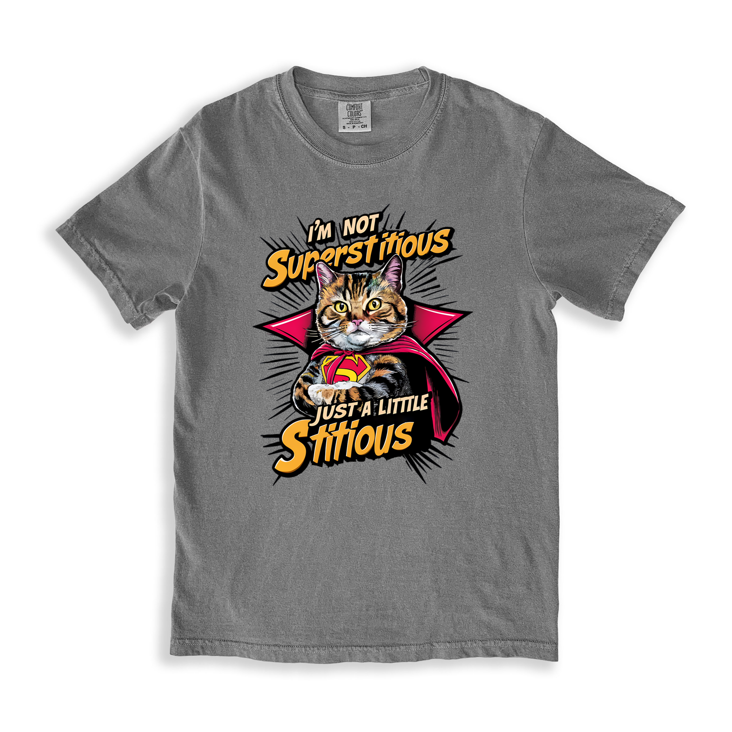 I_m Not Superstitious Just A Little Stitious T-shirt - Grey