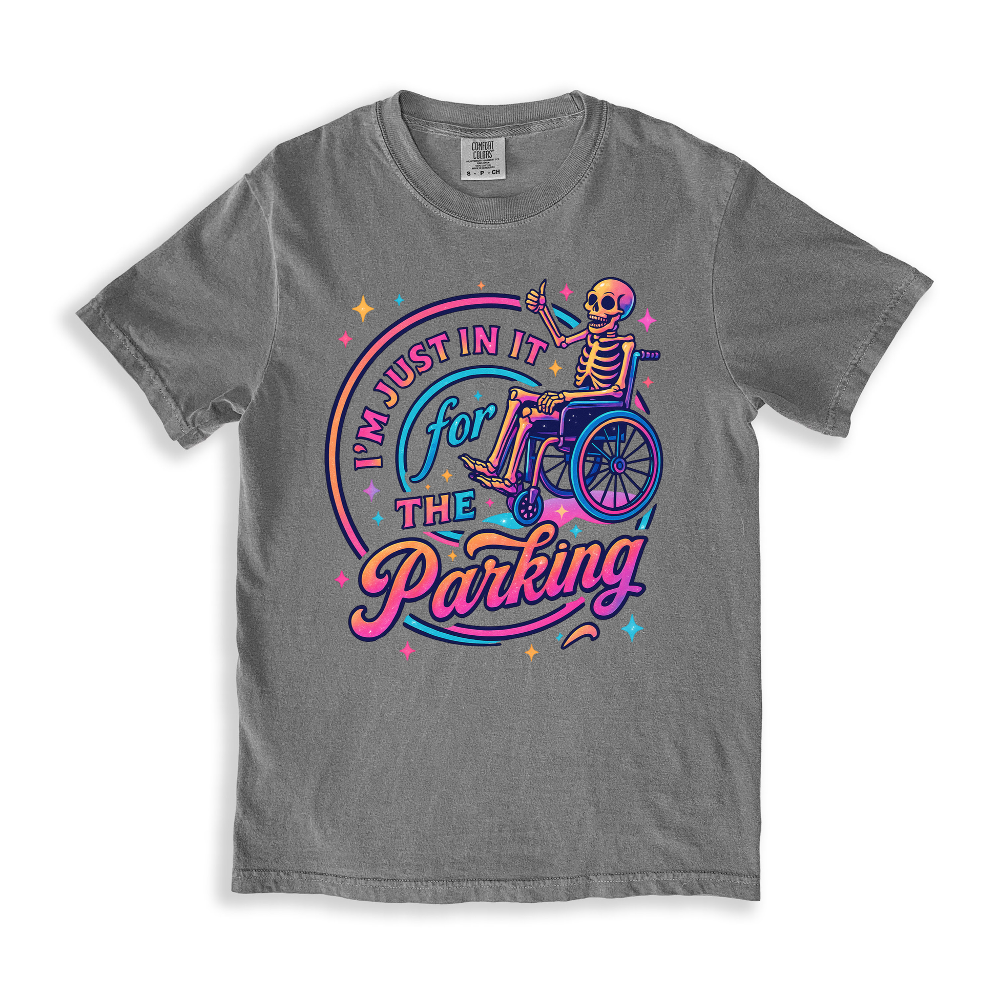 Im Just In It For The Parking T-shirt T-shirt - Grey