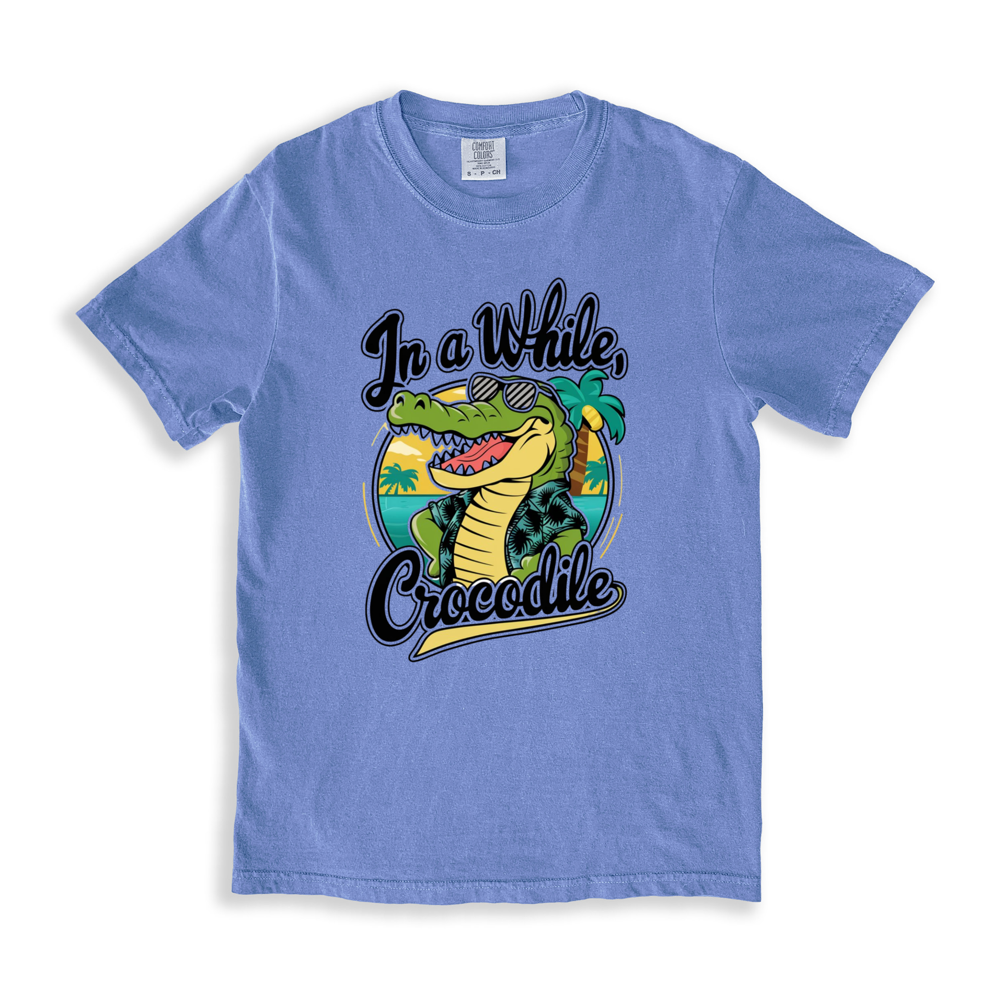 In A While, Crocodile T-shirt - BlueJean