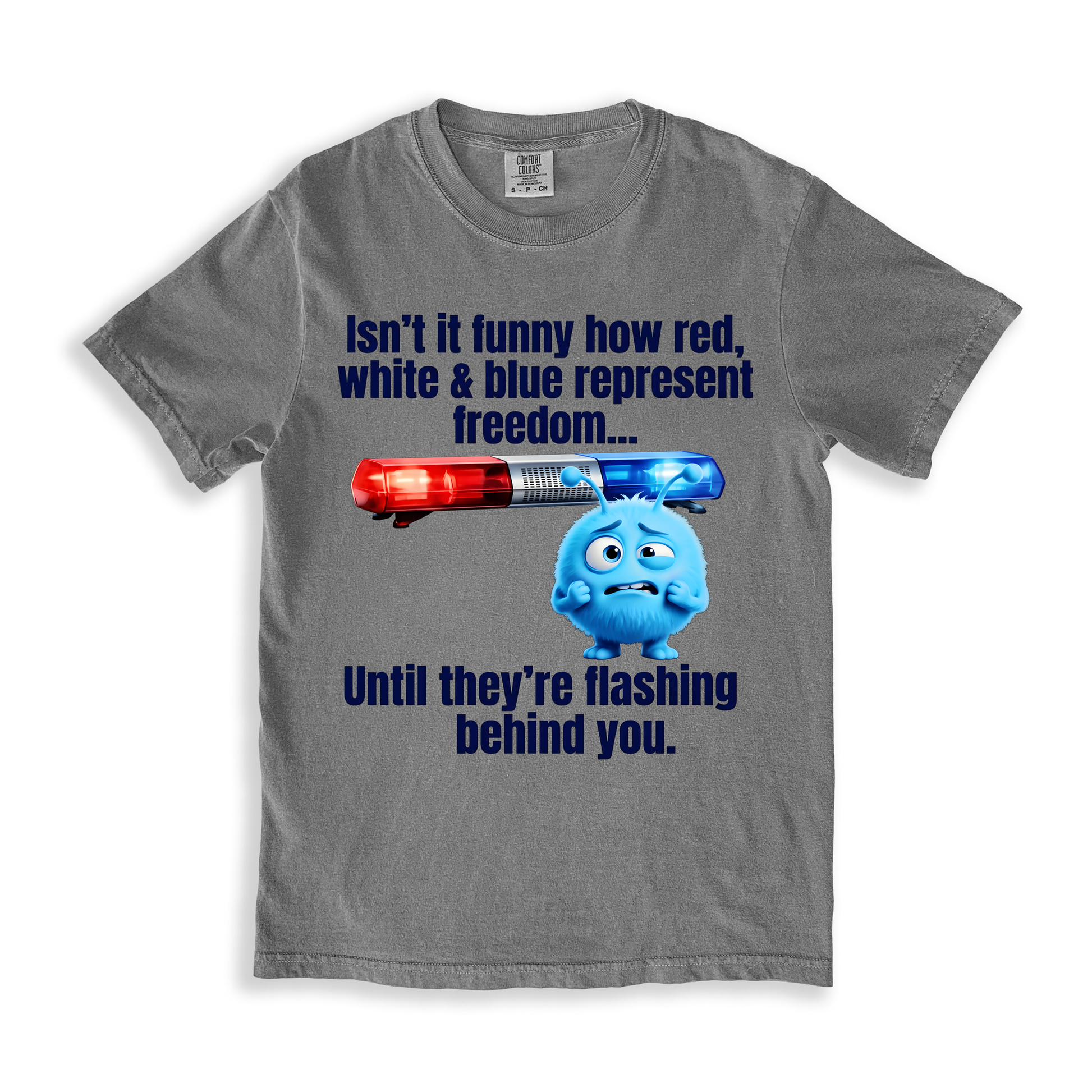Isn't it funny how red, white and blue T-Shirt - Grey
