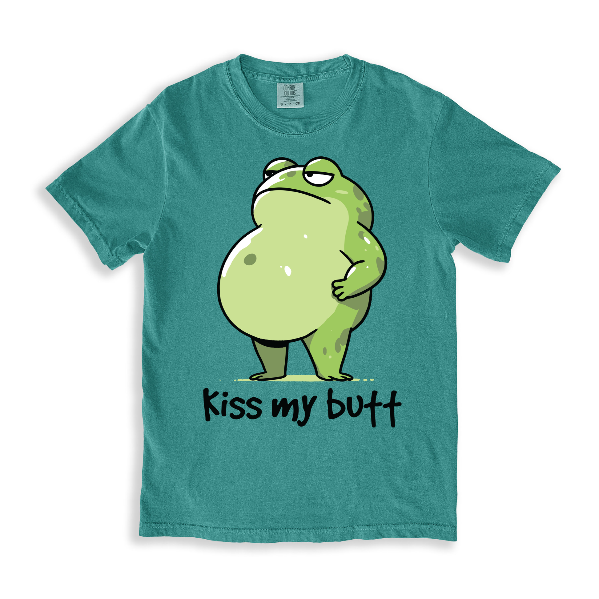 Kiss My Butt T-shirt - SeaFoam