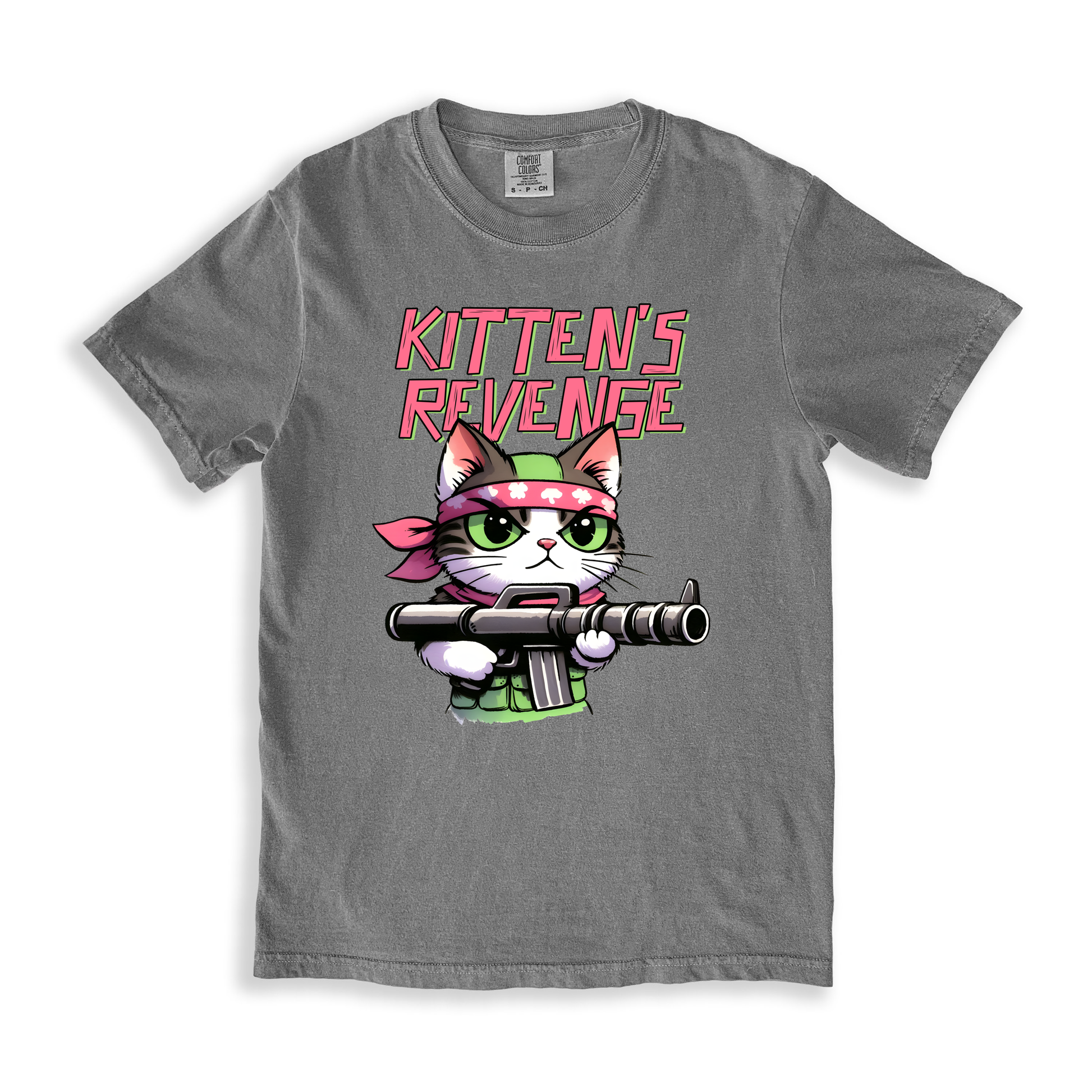 Kitten_s Revenge(1) T-shirt - Grey