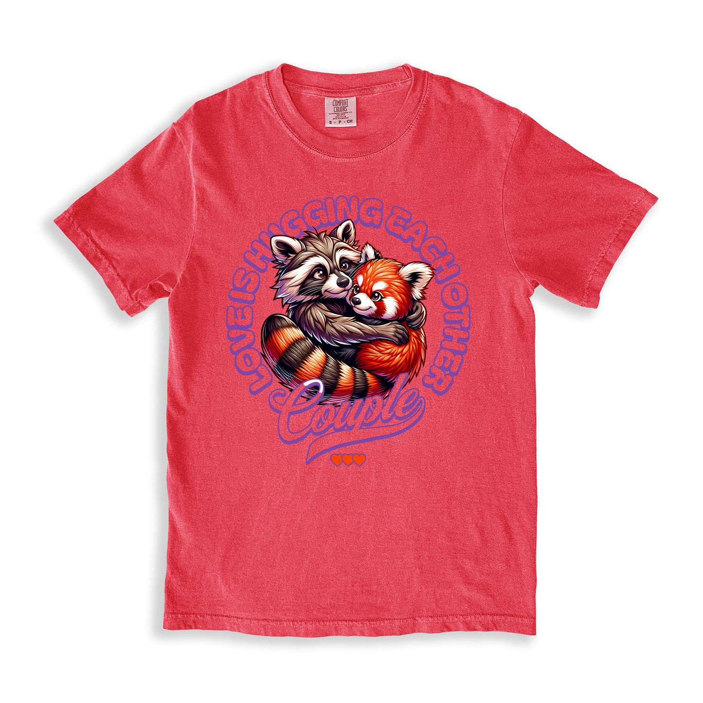 Love Is Hugging Each Other T-shirt - Watermelon