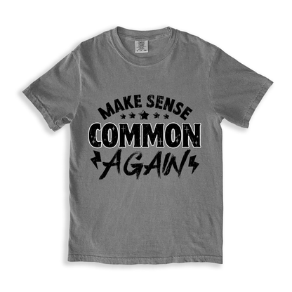 Make Sense Common Again(1) T-shirt - Grey