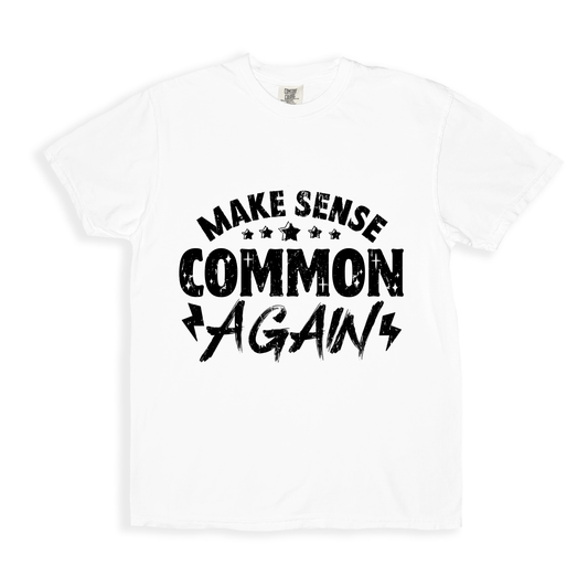 Make Sense Common Again(1) T-shirt - White
