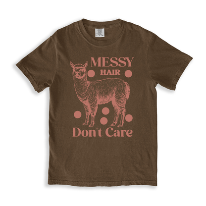 Messy Hair Don't Care 2 T-shirt