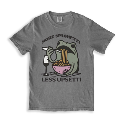 More Spaghetti Less Upsetti T-shirt - Grey