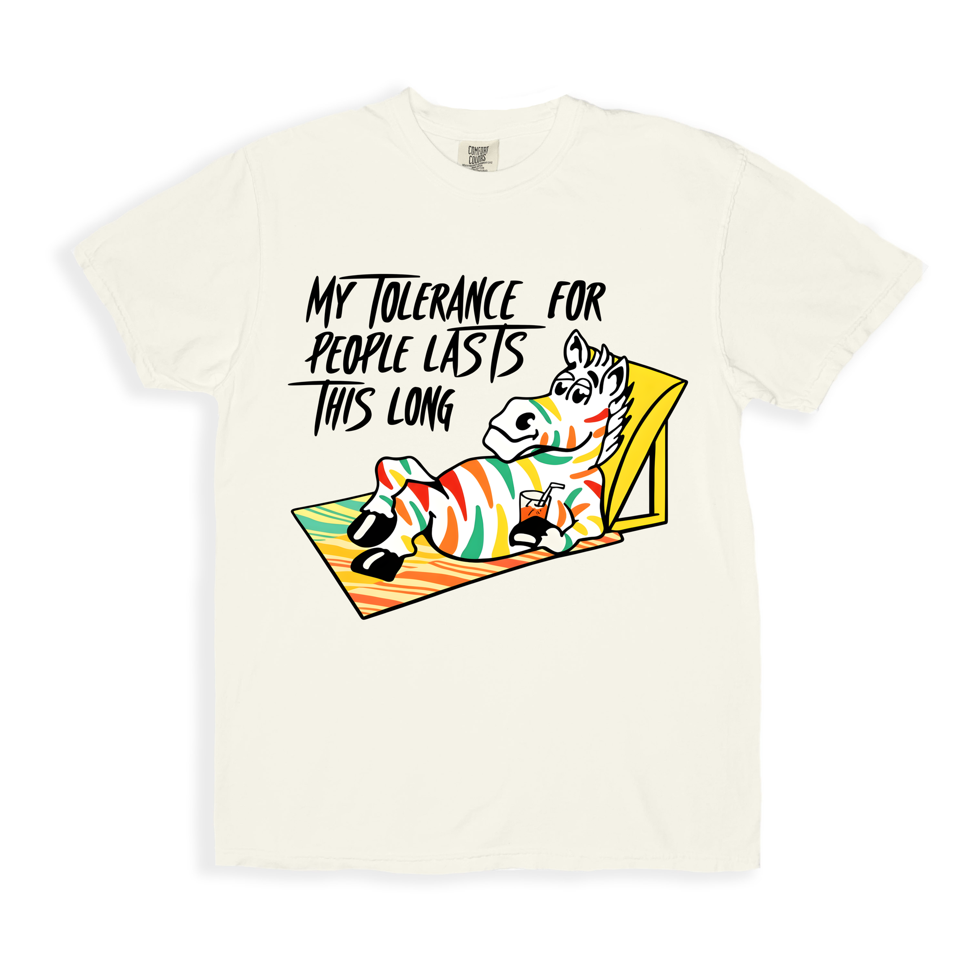 My Tolerance For People Lasts This Long T-Shirt - Ivory
