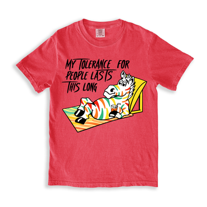 My Tolerance For People Lasts This Long T-Shirt - Watermelon