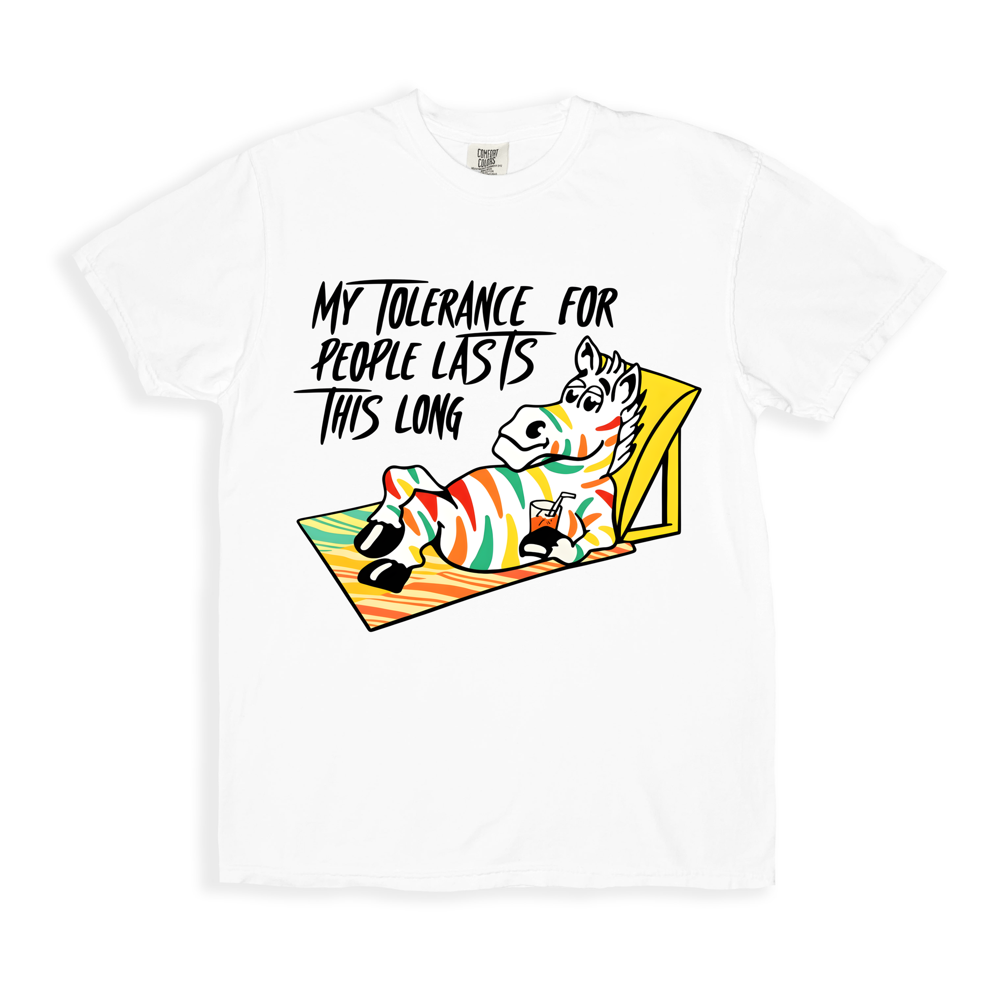 My Tolerance For People Lasts This Long T-Shirt - White