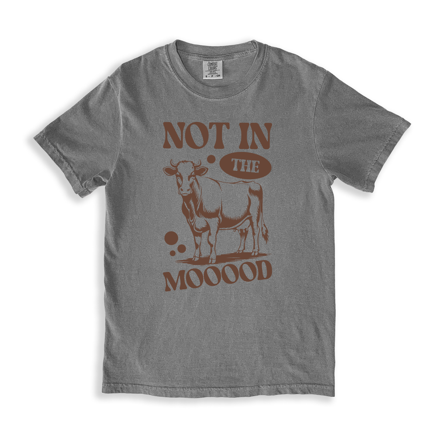 Not In The Mooood T-shirt - Grey