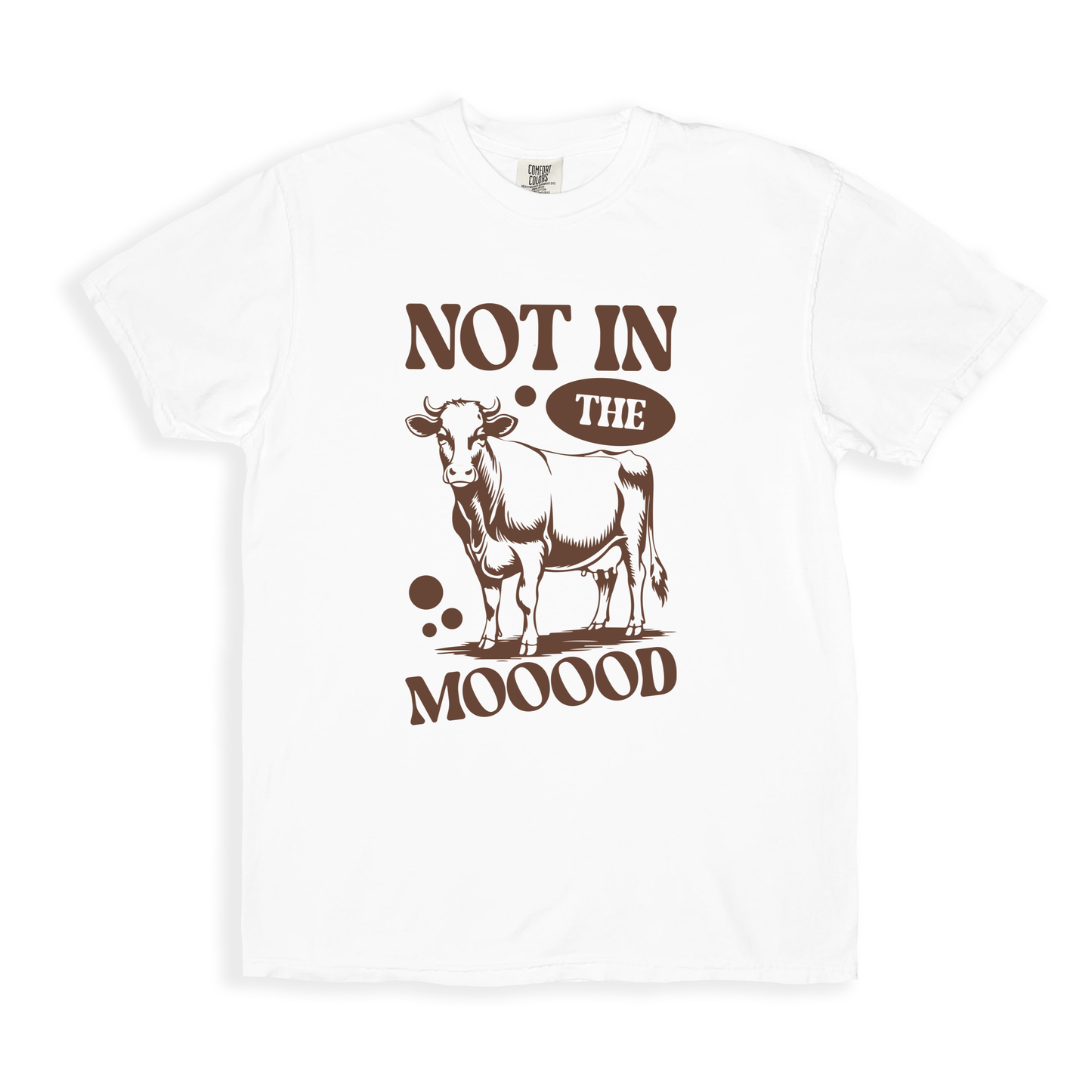 Not In The Mooood T-shirt - White