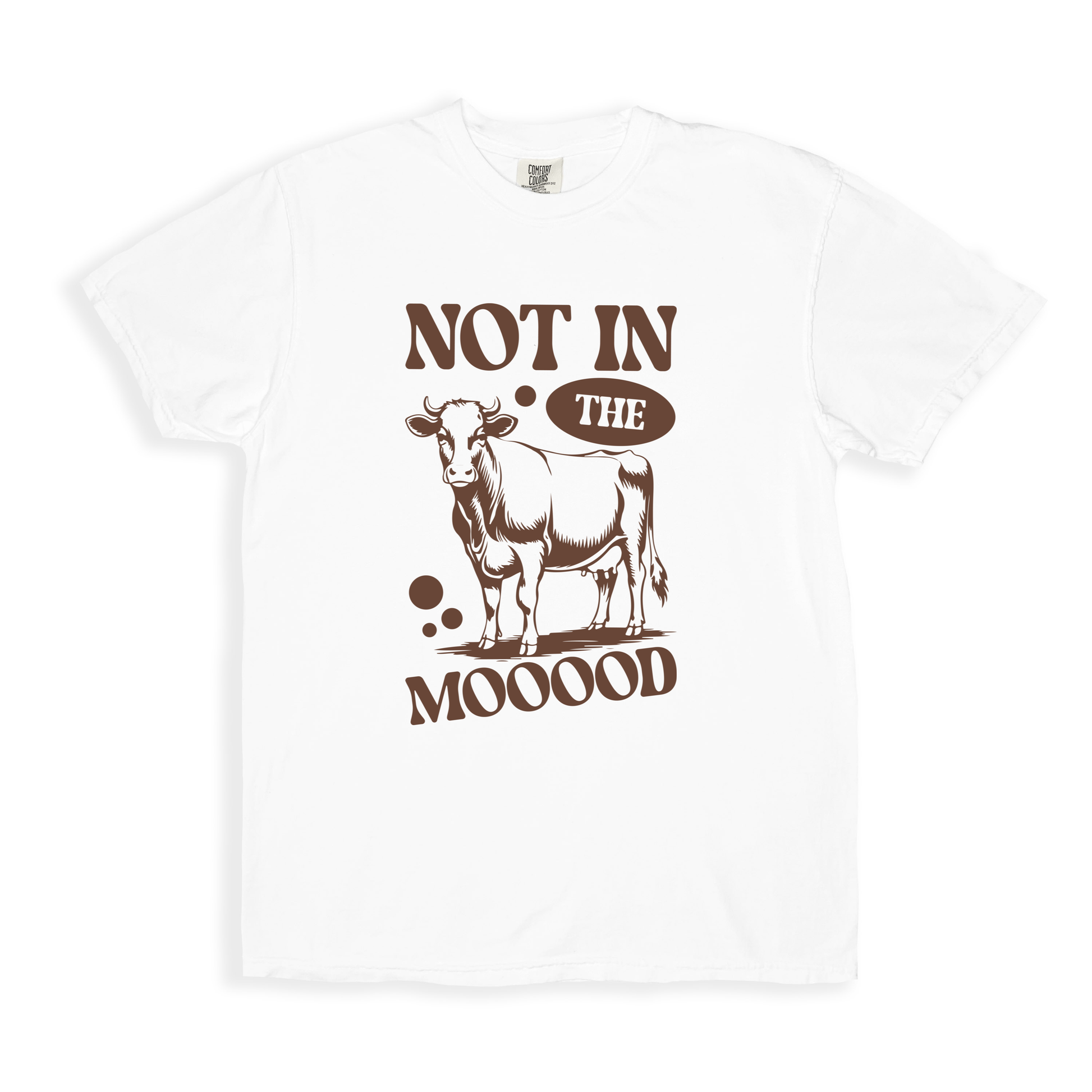 Not In The Mooood T-shirt - White