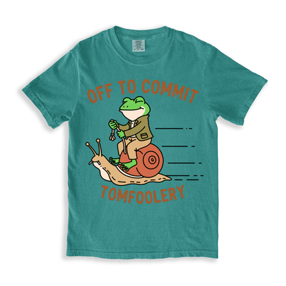 Off To Commit Tomfoolery T-shirt - SeaFoam