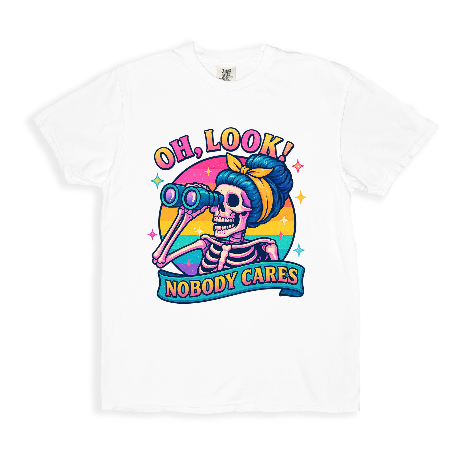 Oh, Look! Nobody Cares T-shirt - White