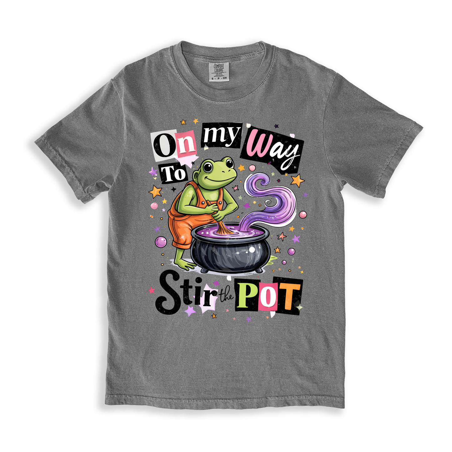 On My Way To Stir The Pot T-shirt - Grey