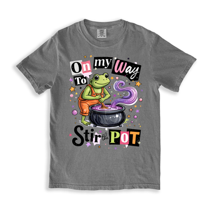 On My Way To Stir The Pot T-shirt - Grey