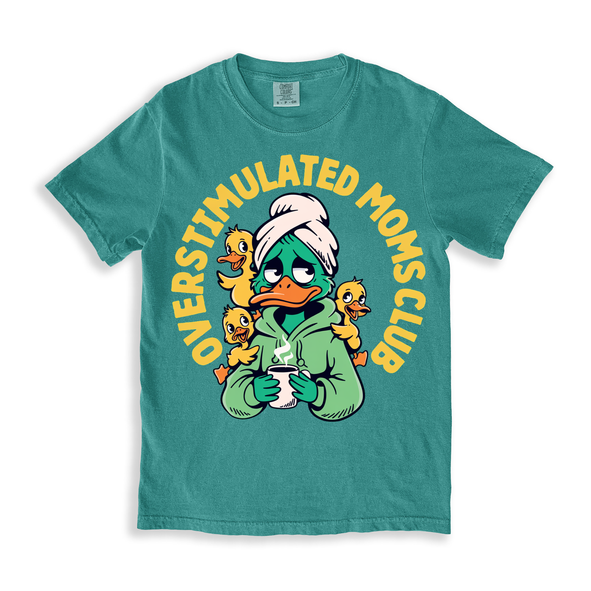 Overstimulated Moms Club T-shirt - SeaFoam