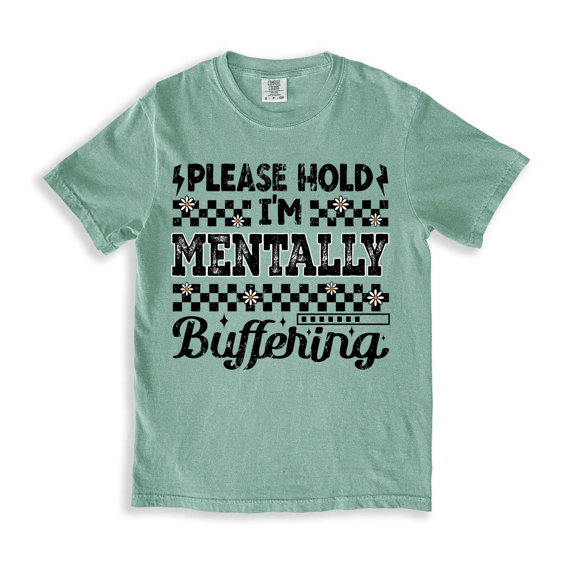Please Hold I_m Mentally Buffering T-shirt - Bay