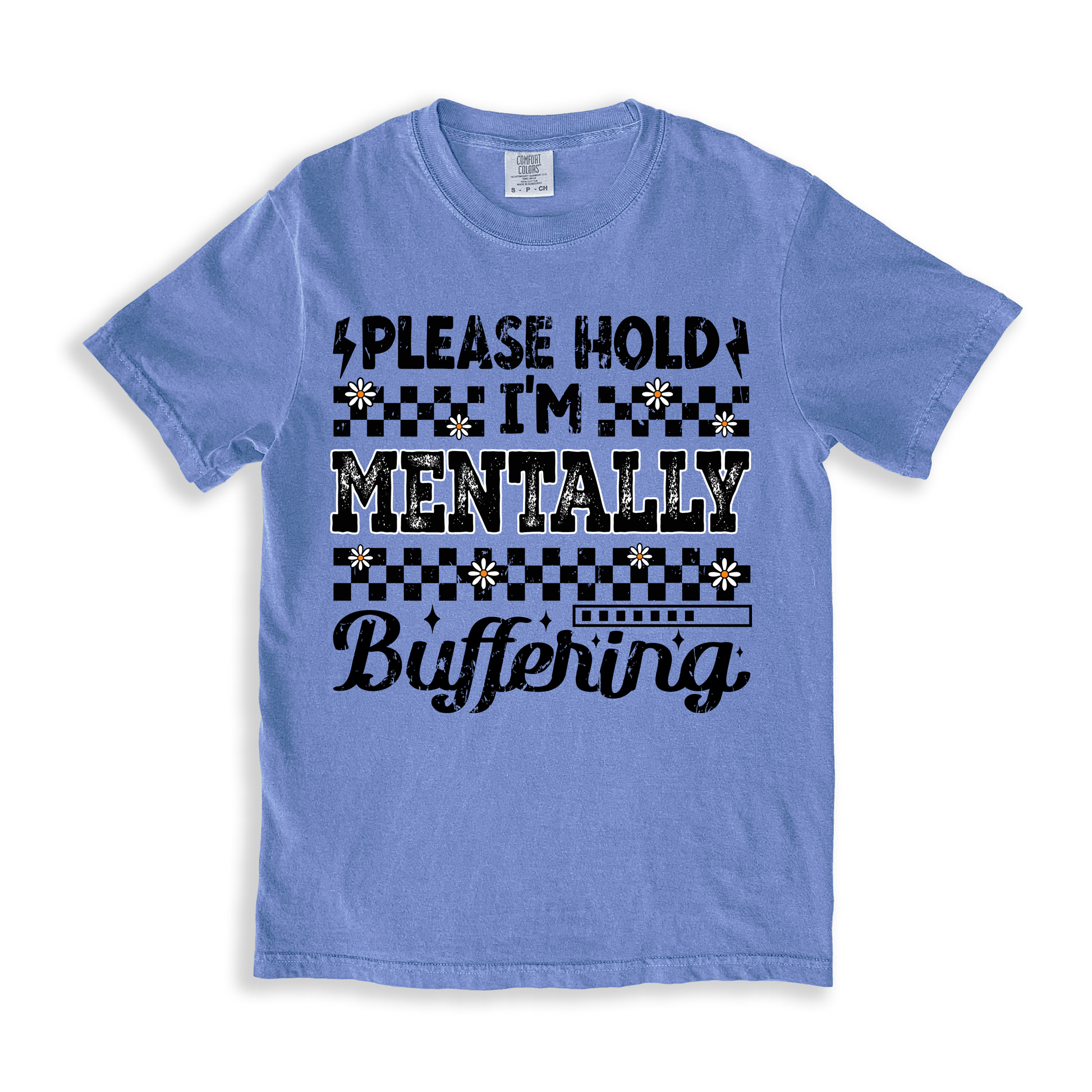 Please Hold I_m Mentally Buffering T-shirt - BlueJean