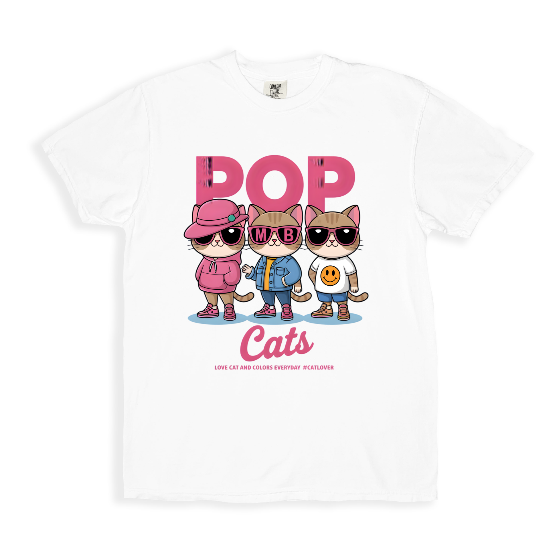 Pop Cats T-shirt - White