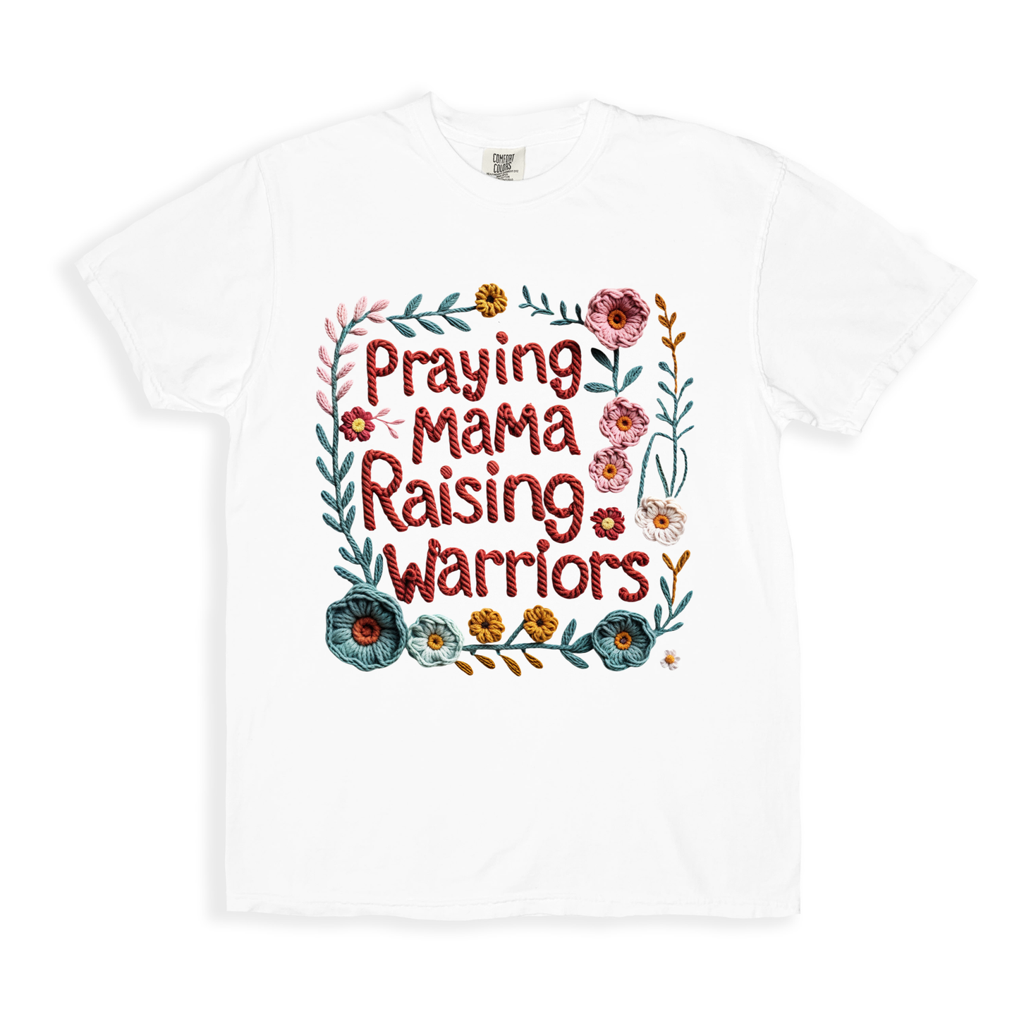 Praying Mama Raising Warriors(1) T-shirt - White