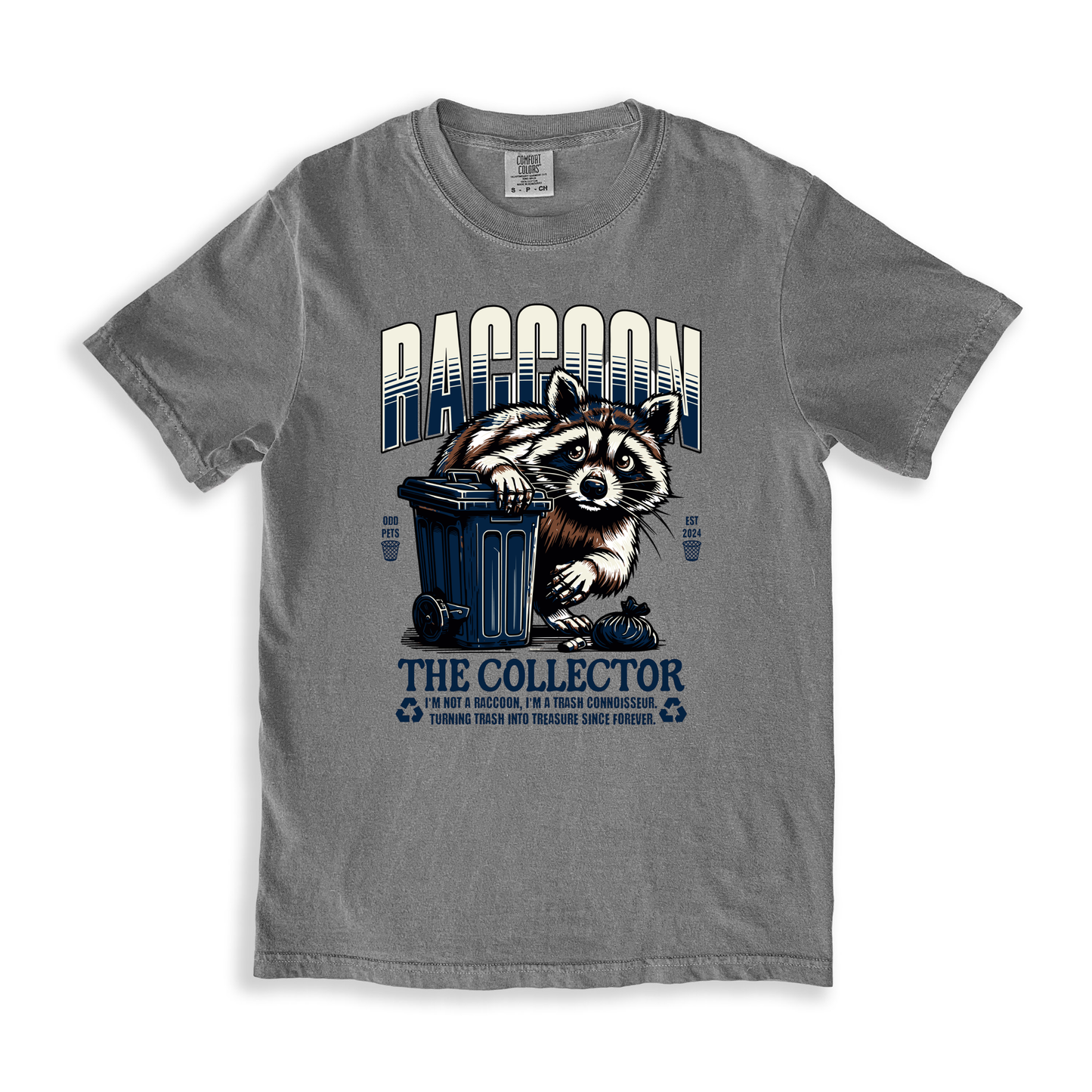 Raccoon The Collector T-shirt - Grey