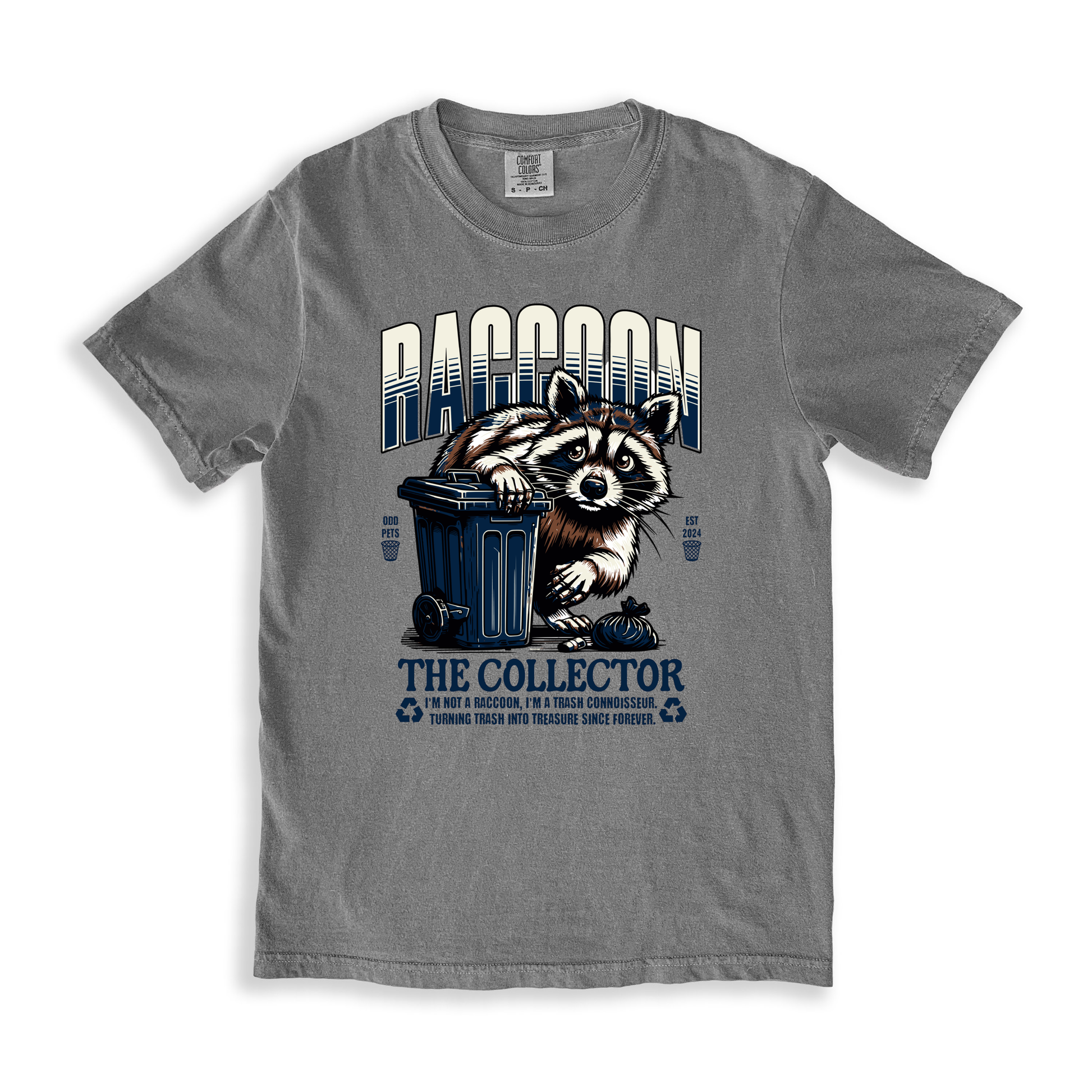Raccoon The Collector T-shirt - Grey