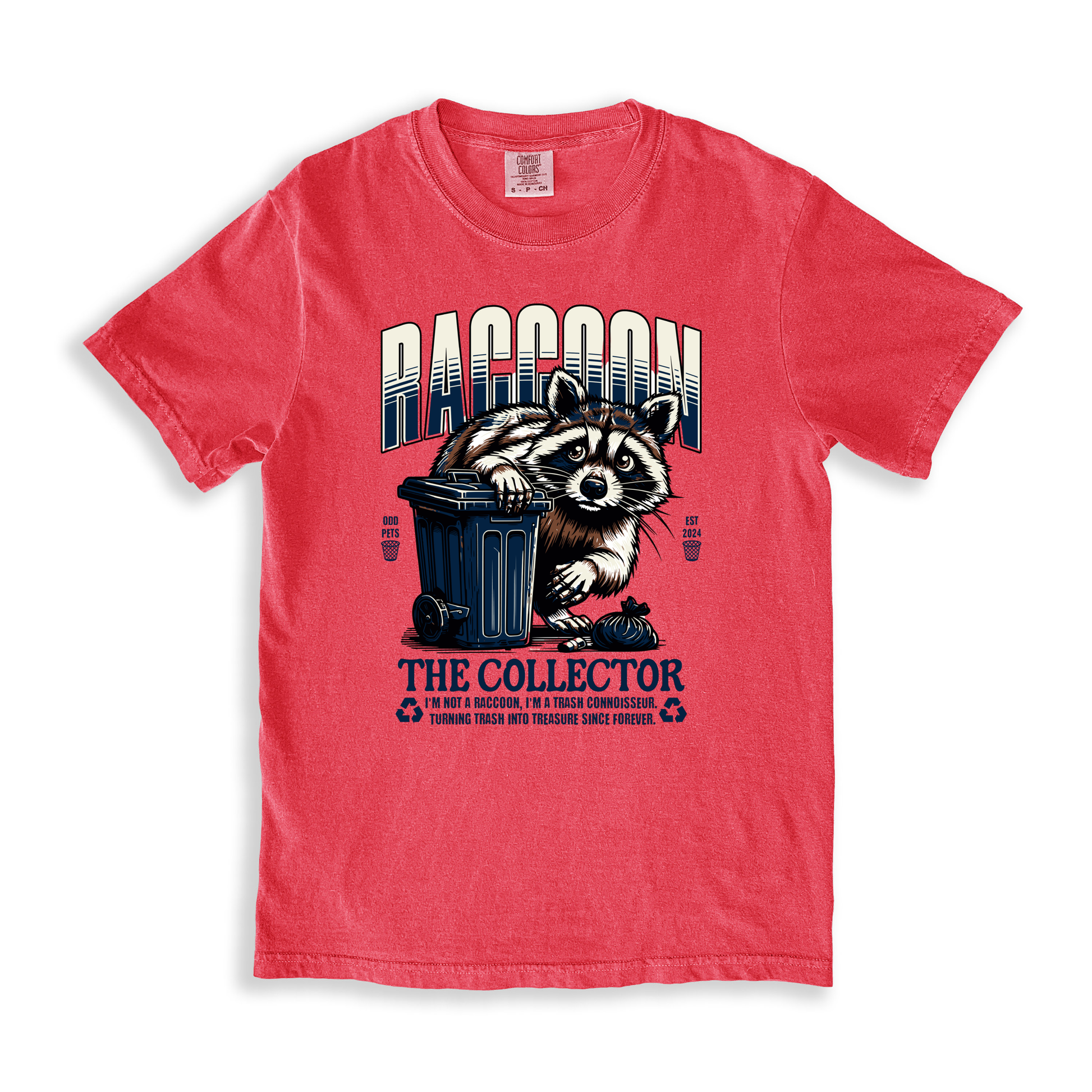 Raccoon The Collector T-shirt - Watermelon