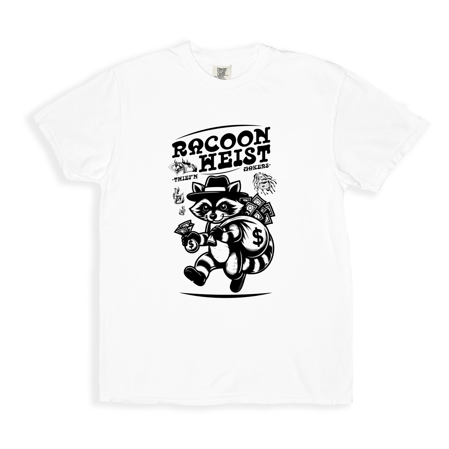 Racoon Weist T-shirt - White