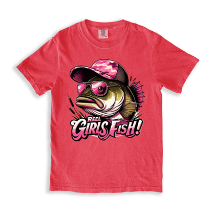 Reel Girls Fish T-shirt - Watermelon