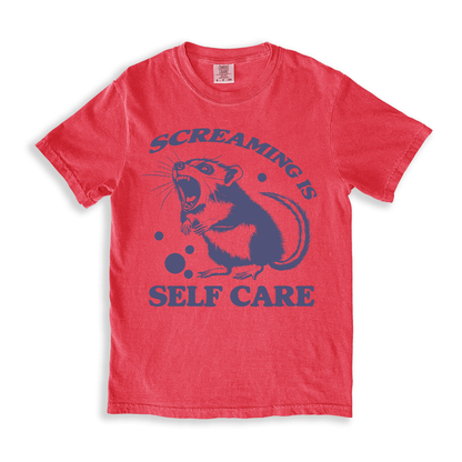 Screaming Is Self Care 2 T-shirt - Watermelon