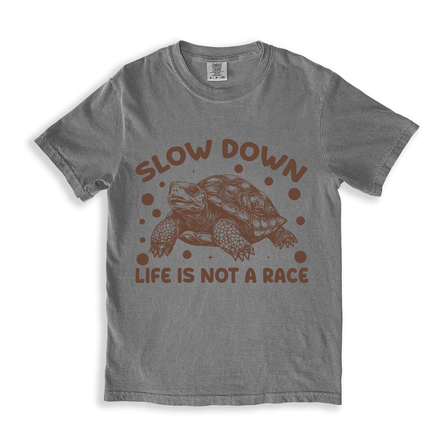 Slow Down Life Is Not A Race T-shirt - Grey