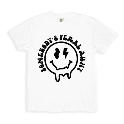 Somebody_s Feral Aunt 2 T-shirt - White