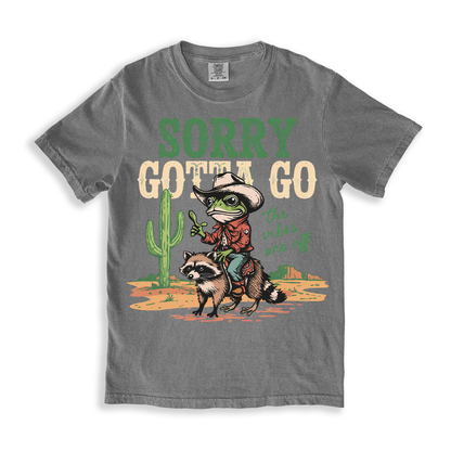 Sorry Gotta Go The Vibes T-shirt - Grey