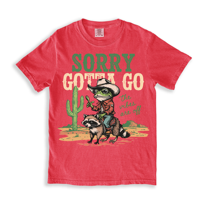 Sorry Gotta Go The Vibes T-shirt - Watermelon