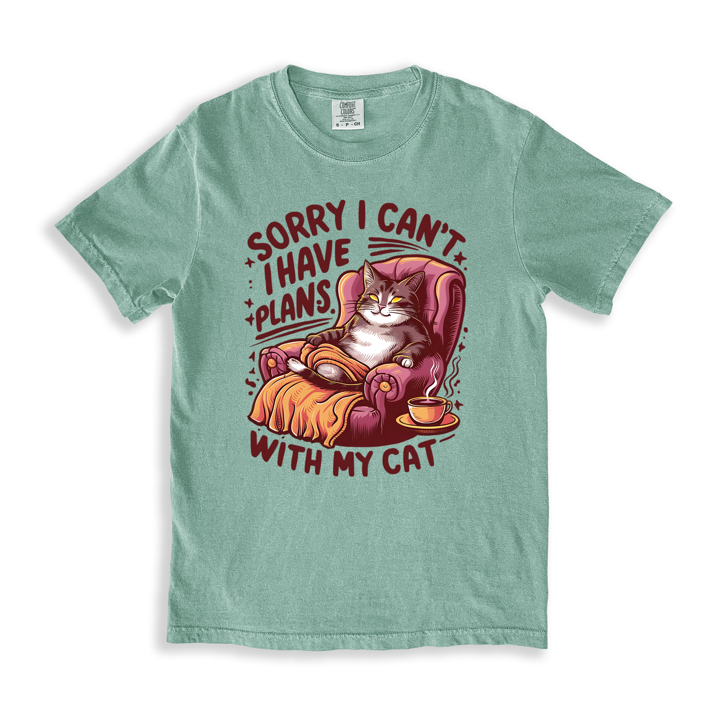 Sorry I Cant I Have Plans With My Cat T-shirt - Bay