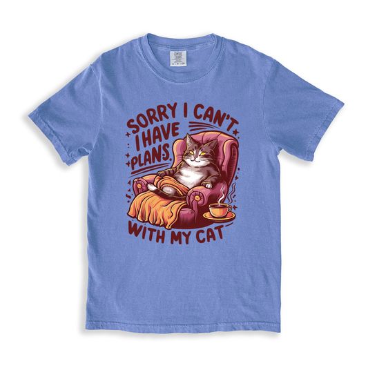 Sorry I Cant I Have Plans With My Cat T-shirt - BlueJean