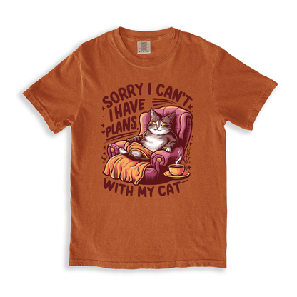 Sorry I Cant I Have Plans With My Cat T-shirt - Yam
