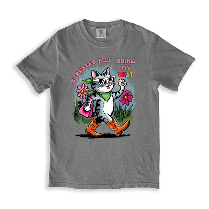 Stressed But Doing My Best T-shirt - Grey