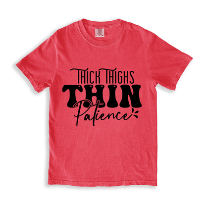 Thick Thighs Think Patience T-shirt - Watermelon