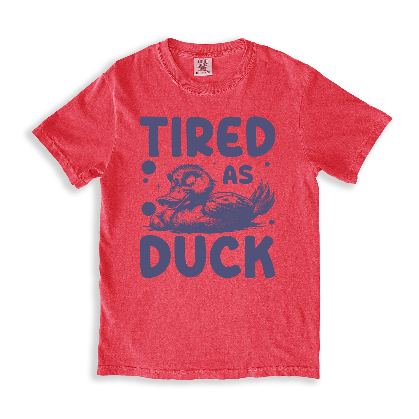 Tired As Duck T-shirt - Watermelon