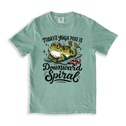 Today_s Yoga Pose Is Downward Spiral T-shirt - Bay