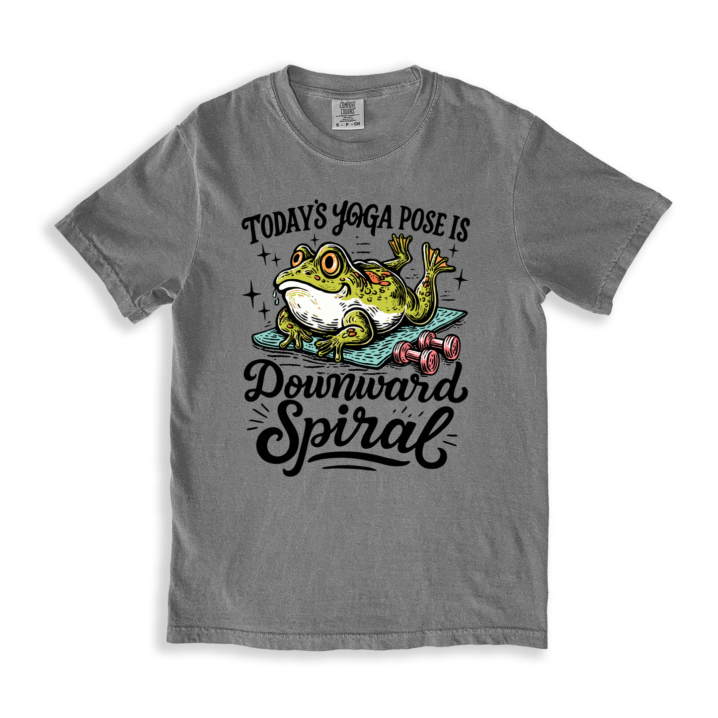 Today_s Yoga Pose Is Downward Spiral T-shirt - Grey