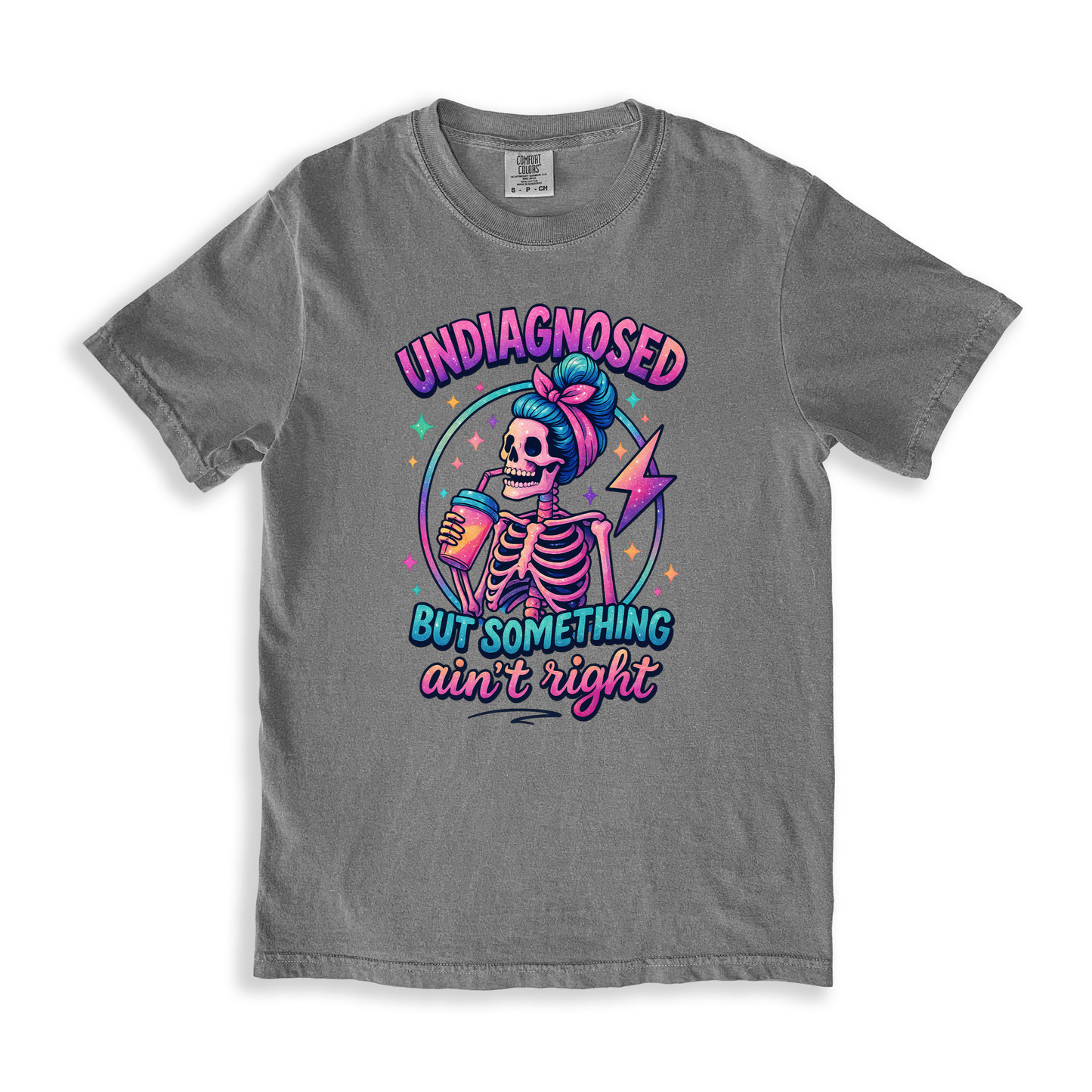 Undiagnosed But Somthing Ain_t Right T-shirt - Grey