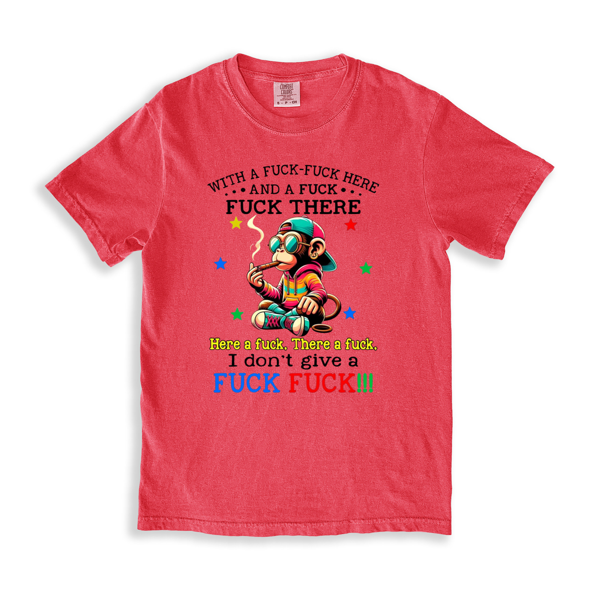 With A F#ck-f#ck Here And A F#ck-f#ck There T-shirt - Watermelon