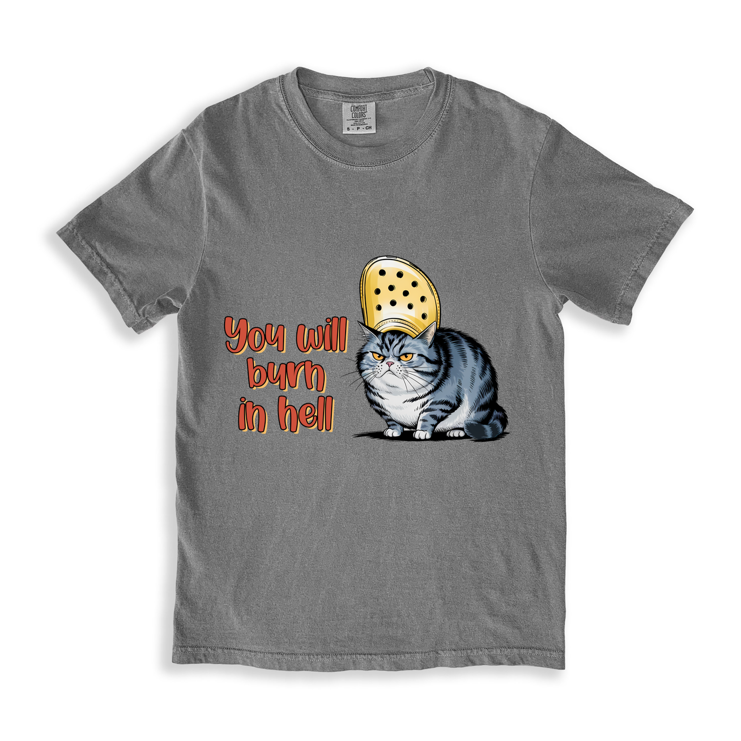 You Will Burn In Hell T-shirt - Grey